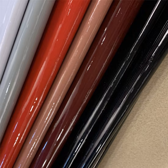 Microfibra genuina del cuero del barniz de la PU de la patente Handfeeling para los muebles de la tapicería del asiento de carro